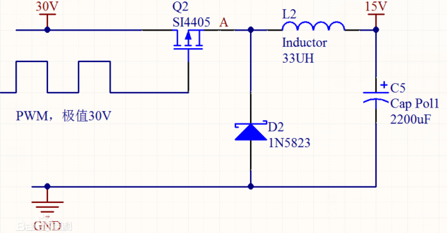 快恢復(fù)二極管在開(kāi)關(guān)電源BUCK電路中的續(xù)流作用示意圖