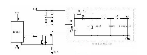   圖2 開關(guān)電源反激式整流電路