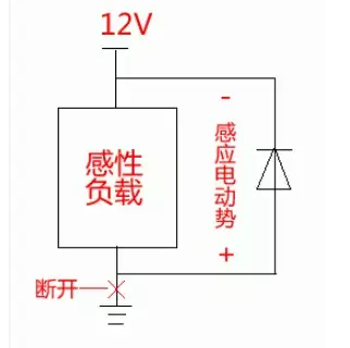 續(xù)流二極管工作原理圖