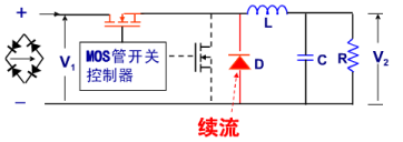 開關(guān)電源降壓電路中起到續(xù)流作用的快恢復(fù)二極管