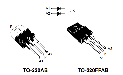 200V/16A快恢復(fù)二極管STTH1602C