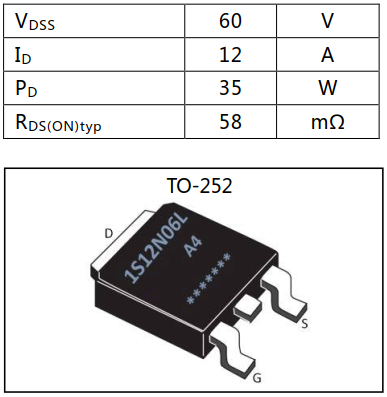 N溝道增強(qiáng)型12A/60V MOSFET