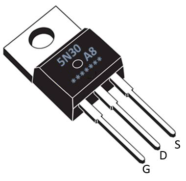 N溝道增強型5A/300V MOSFET