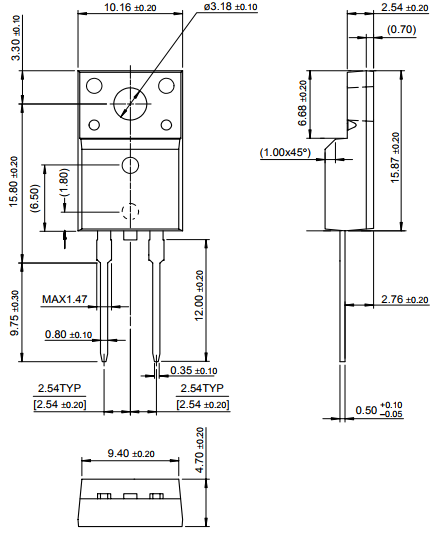 FFPF30U60S封裝結(jié)構(gòu)與尺寸圖