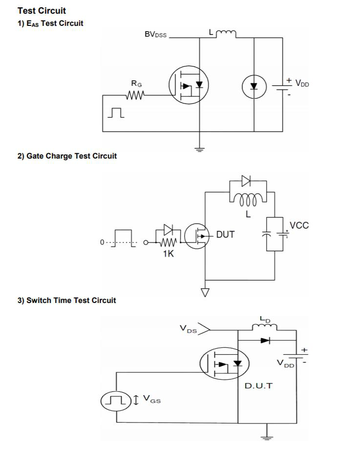 大電流PMOS 520A/60V場效應管測試電路