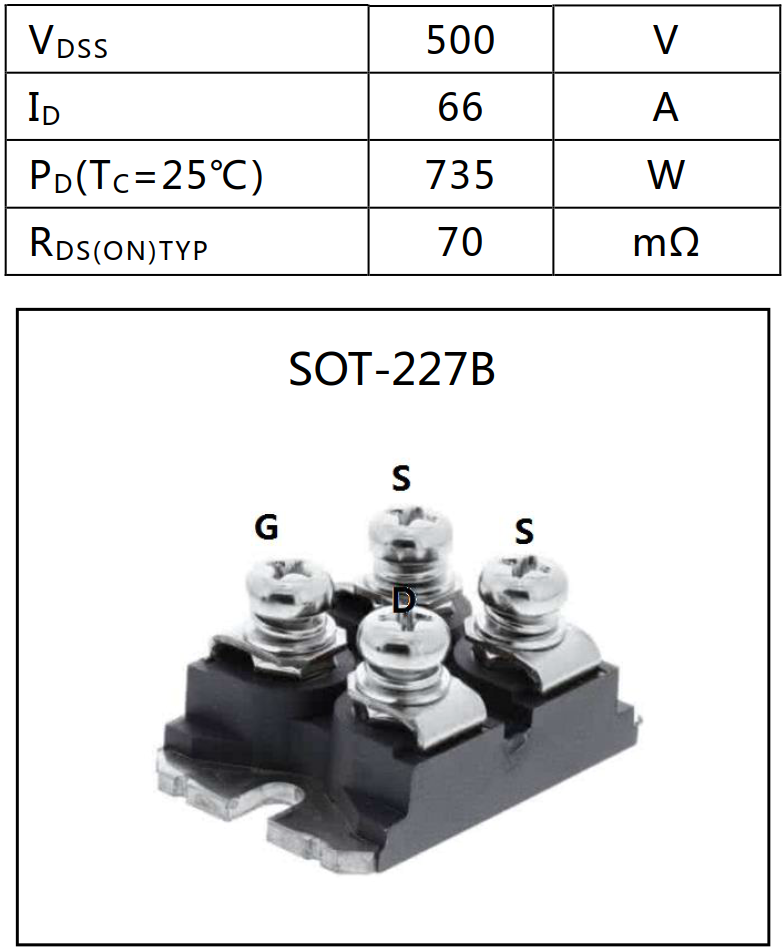 66A/500V超結(jié)N溝道功率MOSFET